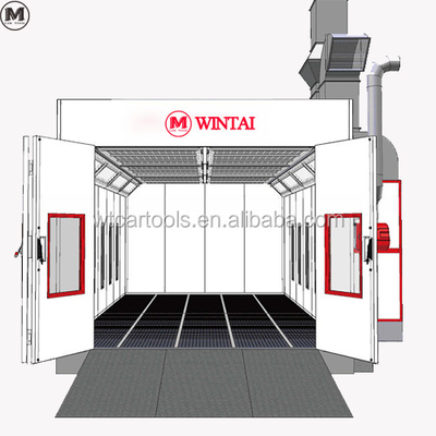 Cabine de peinture européenne pour voitures diesel avec écran de disque NM de ventilateur turbo et filtre de plafond F5