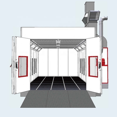 Cabine de peinture à l'aérosol orange pour la peinture des véhicules en orange et l'efficacité