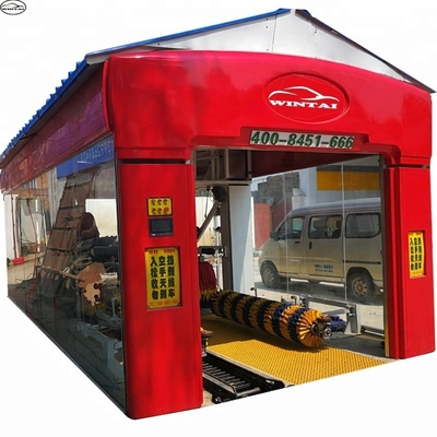 Systèmes automatiques de lavage de voiture de type tunnel en acier inoxydable avec 9 brosses