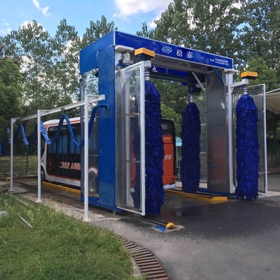 Machine de nettoyage automatique de bus à grille bleue Taille 2150*5750*5355mm personnalisable