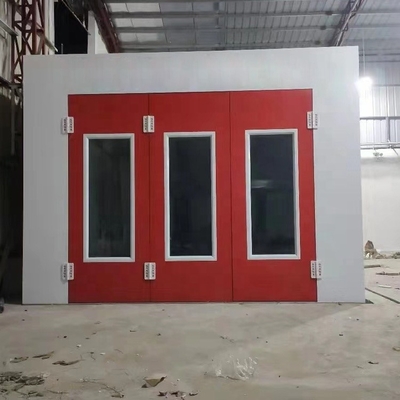 Ventilateur d'échappement de type européen et système d'éclairage LED installé dans une cabine de peinture automobile