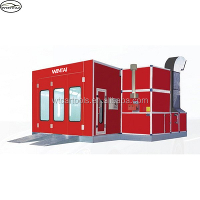 Ventilateur d'échappement de type européen et système d'éclairage LED installé dans une cabine de peinture automobile