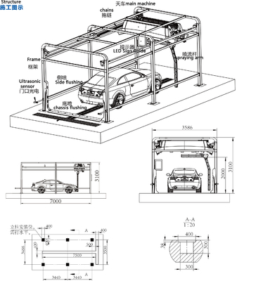 T9 Lavoir automatique de voiture sans contact à haute pression pour le nettoyage des véhicules