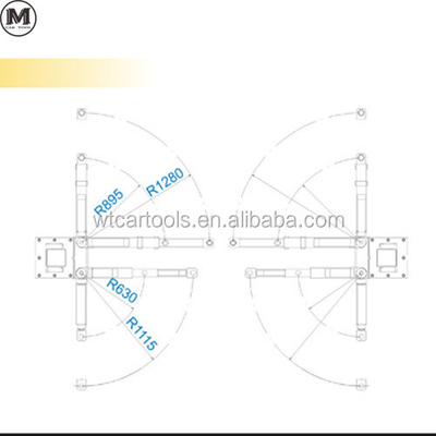 5000KGS 380v 2 Post Car Hoist Double cylindre hydraulique Pour le minibus SUV