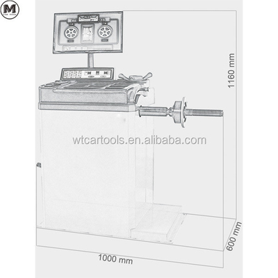 80 kg WRB-085 écran LCD Smart Balancer machine de pneus pour les jantes de 30 "