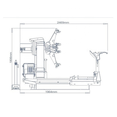 2300 mm de diamètre Changer de pneus de semi-camion 3 kW Puissance du moteur 380V 60HZ