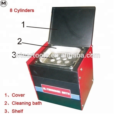 8 cylindres Testeur d'injecteur et machine de nettoyage 4L volume du réservoir de liquide d'essai