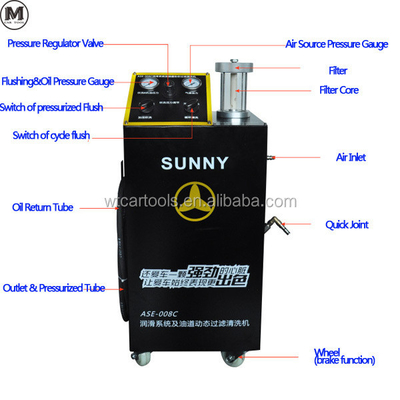 ASE-008 Machine de rinçage des moteurs métalliques 65L pour le nettoyage du système de lubrification du moteur