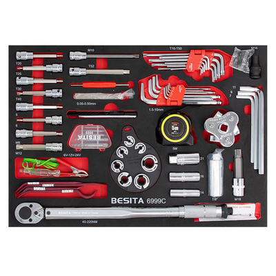 BESITA Gris 6691 257 pièces Ensemble d'outils mécaniques pour la réparation de véhicules hors route