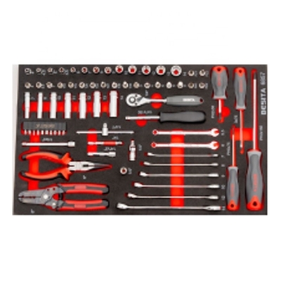 BESITA 6857 78 pièces ensemble d'outils mécanique de voiture personnalisable pour la réparation de garage auto