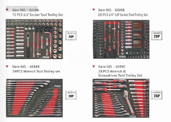 5 pièces roues outils de réparation de voiture chariot de réparation facile et pratique avec 400 pièces outils