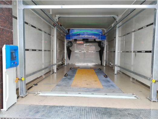 Équipement de lavage de voiture sans contact à bras unique avec 6 sèche-linge et 8m Lx5mm Rail Size
