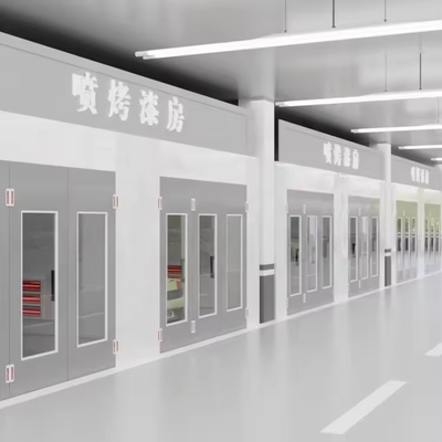 La boîte de peinture à pulvérisation de bus industriel à LED extérieur avec 2 ensembles de ventilateurs d'échappement de 7,5 kW