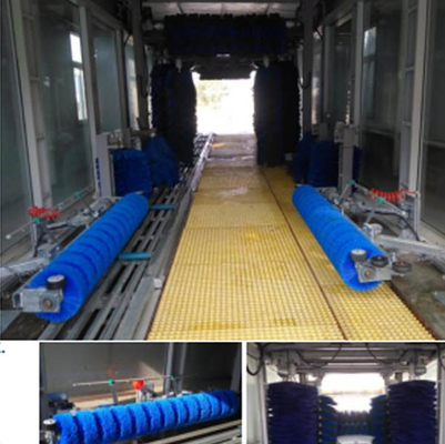 Type de tunnel Machine automatique de lavage de voiture avec 14 brosses EVA Brosses équipement automatique de lavage de voiture