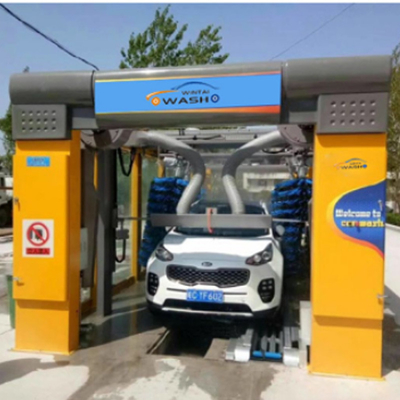 Machine de lavage de voiture entièrement automatique à haute pression Machine de lavage de voiture 10 pinceaux Systèmes de lavage de voiture à rouleaux Système de contrôle PLC