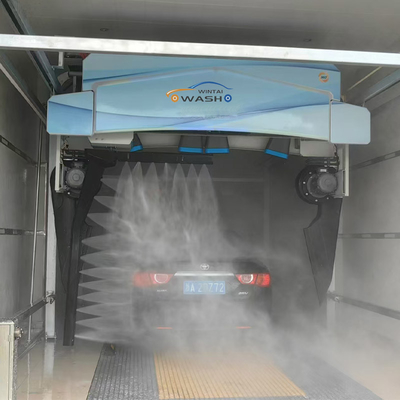 Équipement de lavage de voiture sans contact à un bras avec 6 séchoirs et rail de 8 m x 5 mm, machine de lavage de voiture automatique sans contact, système de récupération d'eau