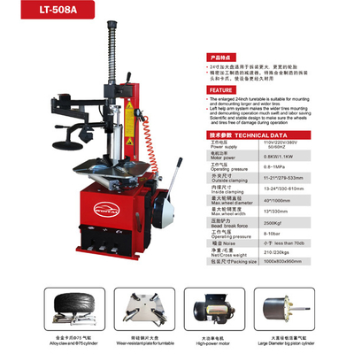 Machine de changement de pneu de 24 pouces de grande taille Matériau d'alliage Machine de changement de pneu Processus de double flexion pour les colonnes Machine de montage de pneus de voiture