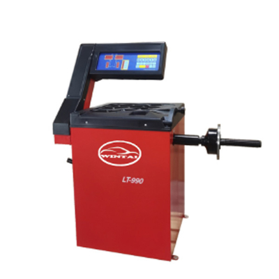 Machine d'équilibrage de pneus de voiture à cônes standard Capot en plastique délicat Équilibreur automatique des roues Autodétermination et programmes d'auto-diagnostic Équipement d'équilibrage de pneus