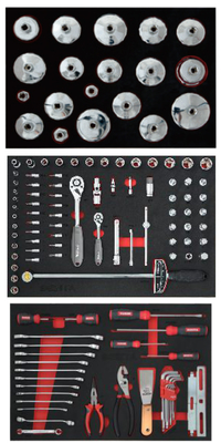 Solution d'outil de station d'huile de 128 pièces en forme de bol porte-outil de clé à grille d'huile pour la maintenance de voiture