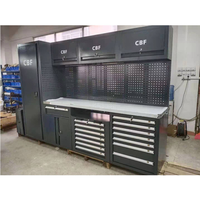 Grand nouveau bureau de garage noir mobile / pour l' atelier