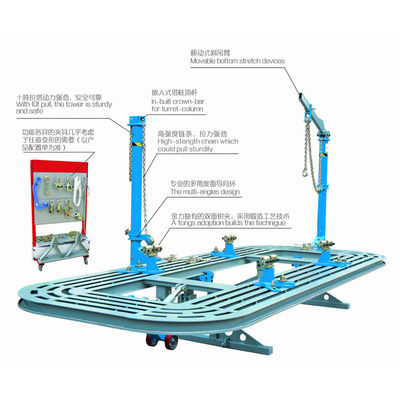 Machine de redressage de châssis de carrosserie, système de réparation de collision automobile, équipement de redressage de châssis, réparation de carrosserie