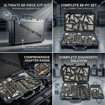Kit d'adaptateur ATF de 88 pièces avec système de service de fluide de transmission à couverture complète avec outils de diagnostic